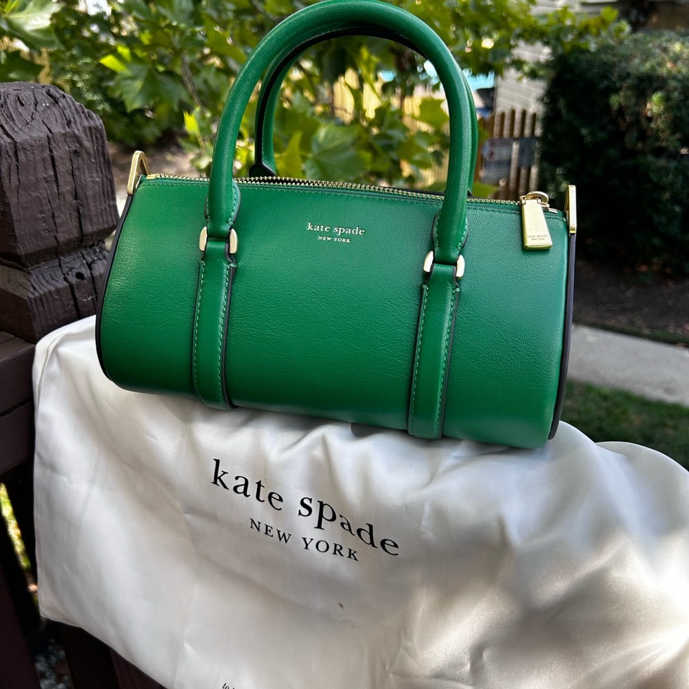 Kate Spade Green Satchel with Gold Hardware